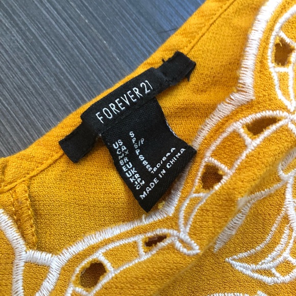 Floral Yellow Flowy V-Tank from Forever 21 - Picture 3 of 4